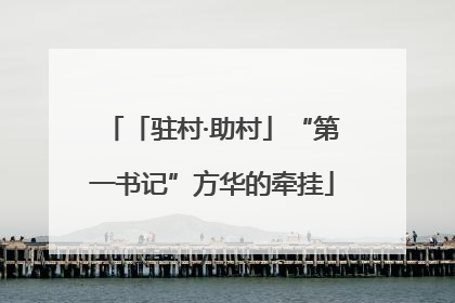 「驻村·助村」“第一书记”方华的牵挂