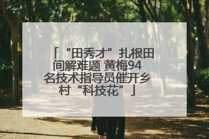 “田秀才”扎根田间解难题 黄梅94名技术指导员催开乡村“科技花”