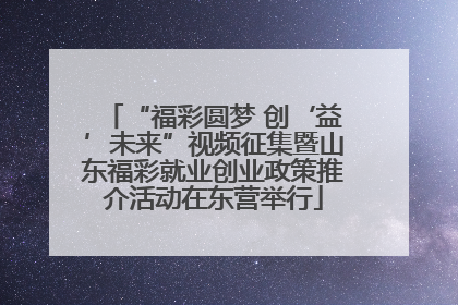 “福彩圆梦 创‘益’未来”视频征集暨山东福彩就业创业政策推介活动在东营举行