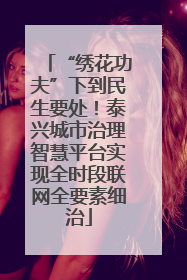 “绣花功夫”下到民生要处！泰兴城市治理智慧平台实现全时段联网全要素细治