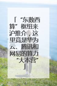 “东数西算”枢纽来沪推介，这里竟是华为云、腾讯和网易的算力“大本营”