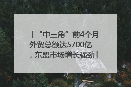 “中三角”前4个月外贸总额达5700亿，东盟市场增长强劲