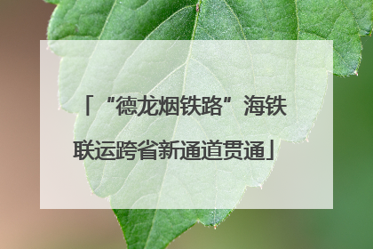 “德龙烟铁路”海铁联运跨省新通道贯通