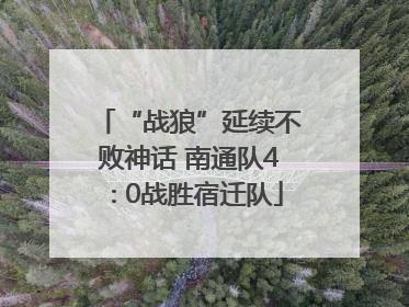 “战狼”延续不败神话 南通队4∶0战胜宿迁队