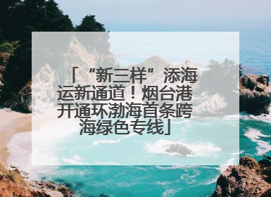 “新三样”添海运新通道！烟台港开通环渤海首条跨海绿色专线