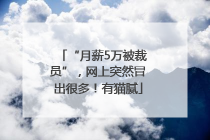 “月薪5万被裁员”，网上突然冒出很多！有猫腻