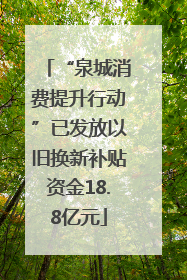 “泉城消费提升行动”已发放以旧换新补贴资金18.8亿元