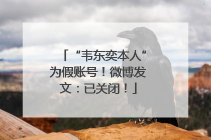 “韦东奕本人”为假账号！微博发文：已关闭！