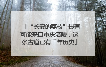 “长安的荔枝”最有可能来自重庆涪陵，这条古道已有千年历史