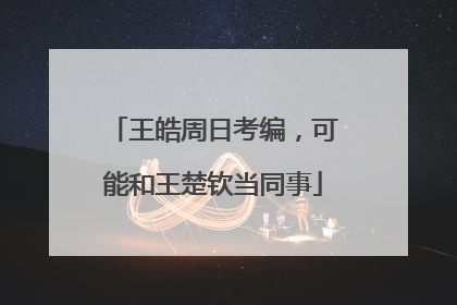 王皓周日考编，可能和王楚钦当同事