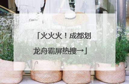 火火火！成都划龙舟霸屏热搜→