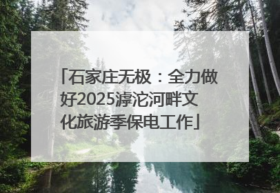 石家庄无极：全力做好2025滹沱河畔文化旅游季保电工作