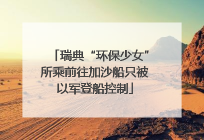 瑞典“环保少女”所乘前往加沙船只被以军登船控制
