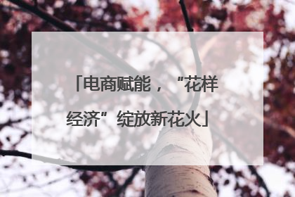 电商赋能，“花样经济”绽放新花火