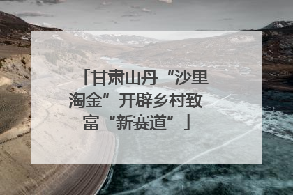 甘肃山丹“沙里淘金”开辟乡村致富“新赛道”