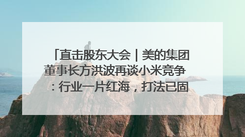 直击股东大会｜美的集团董事长方洪波再谈小米竞争：行业一片红海，打法已固定，无论谁胜都是消耗战