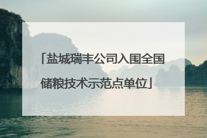 盐城瑞丰公司入围全国储粮技术示范点单位