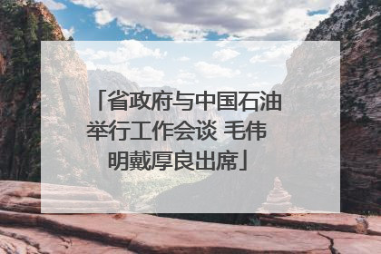 省政府与中国石油举行工作会谈 毛伟明戴厚良出席