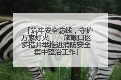 筑牢安全防线，守护万家灯火——旅顺口区多措并举推进消防安全集中整治工作