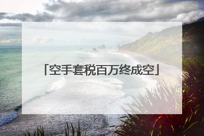空手套税百万终成空