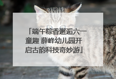 端午粽香邂逅六一童趣 薛峰幼儿园开启古韵科技奇妙游