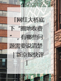 网红大桥底下“圈地收费”，有哪些问题需要说清楚｜新京报快评