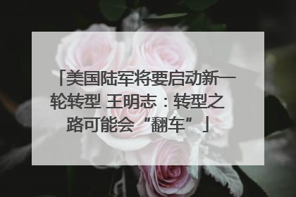 美国陆军将要启动新一轮转型 王明志：转型之路可能会“翻车”