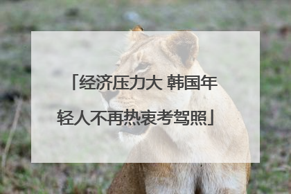 经济压力大 韩国年轻人不再热衷考驾照