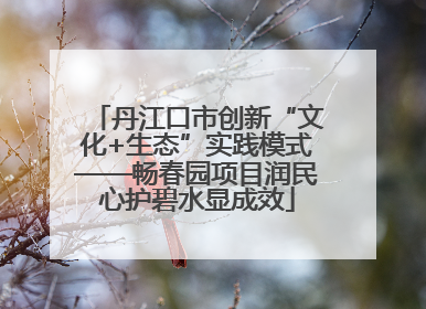 丹江口市创新“文化+生态”实践模式——畅春园项目润民心护碧水显成效
