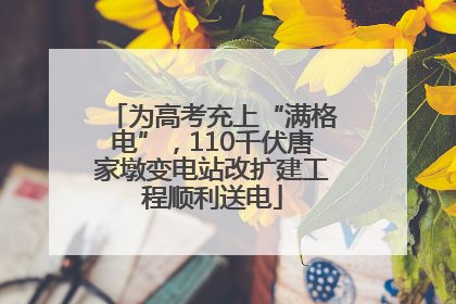 为高考充上“满格电”，110千伏唐家墩变电站改扩建工程顺利送电