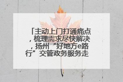 主动上门打通痛点，梳理需求尽快解决，扬州“好地方e路行”交管政务服务走进规上企业