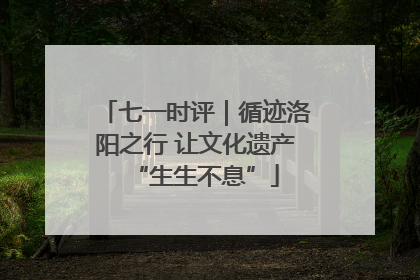 七一时评｜循迹洛阳之行 让文化遗产“生生不息”
