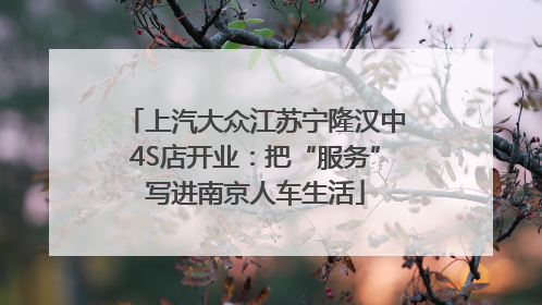 上汽大众江苏宁隆汉中4S店开业：把“服务”写进南京人车生活