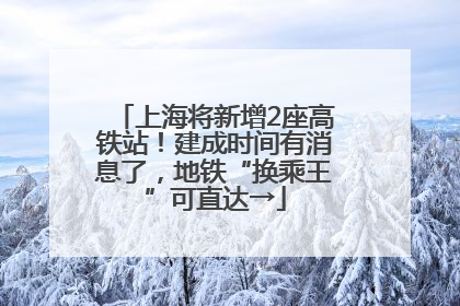 上海将新增2座高铁站！建成时间有消息了，地铁“换乘王”可直达→