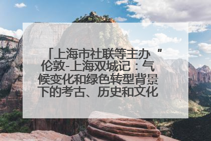 上海市社联等主办“伦敦-上海双城记：气候变化和绿色转型背景下的考古、历史和文化遗产”学术对话