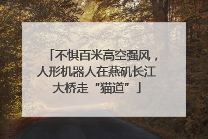 不惧百米高空强风，人形机器人在燕矶长江大桥走“猫道”