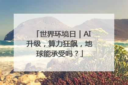 世界环境日｜AI升级，算力狂飙，地球能承受吗？