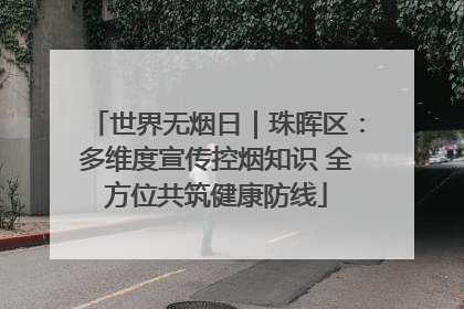 世界无烟日｜珠晖区：多维度宣传控烟知识 全方位共筑健康防线