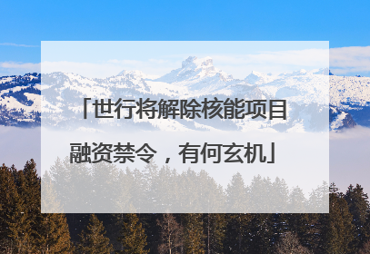 世行将解除核能项目融资禁令，有何玄机