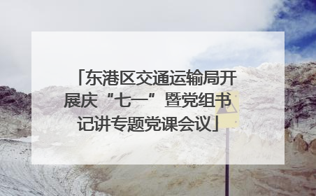 东港区交通运输局开展庆“七一”暨党组书记讲专题党课会议