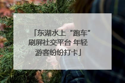 东湖水上“跑车”刷屏社交平台 年轻游客纷纷打卡