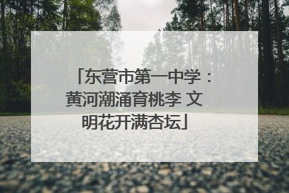 东营市第一中学：黄河潮涌育桃李 文明花开满杏坛