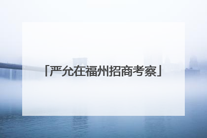 严允在福州招商考察