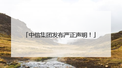 中信集团发布严正声明！