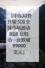 中东局势升级引发全球市场波动加剧 比特币一度跌破99000美元