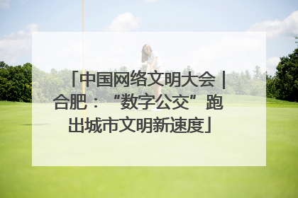 中国网络文明大会｜合肥：“数字公交”跑出城市文明新速度