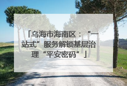 乌海市海南区：“一站式”服务解锁基层治理“平安密码”