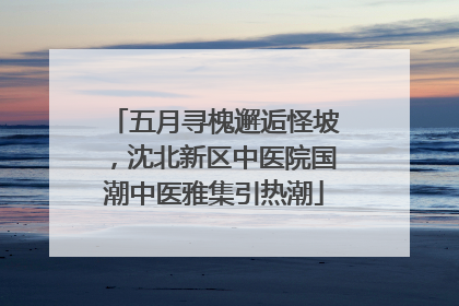 五月寻槐邂逅怪坡，沈北新区中医院国潮中医雅集引热潮