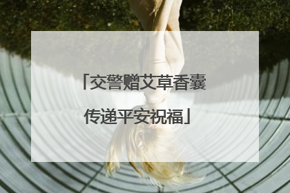 交警赠艾草香囊 传递平安祝福