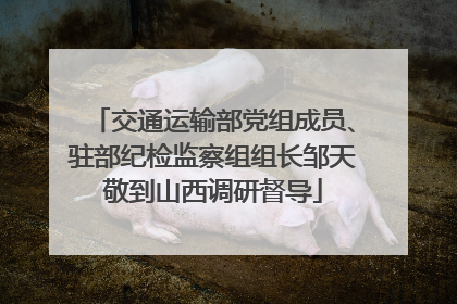 交通运输部党组成员、驻部纪检监察组组长邹天敬到山西调研督导